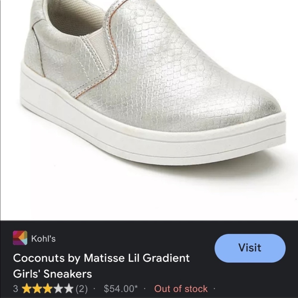 (3 for $20) Brand New NWT Lil Gradient Silver Snake 13M coconuts Matisse shoes